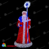 Cветодиодная фигура "Дед Мороз в красной шубе", 200см, 5800 LED, 350Вт. 19-1021