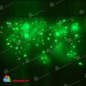 Гирлянда Бахрома 3.2х0.8 м., 200 LED, зеленый, без мерцания, без контроллера, черный ПВХ провод с защитным колпачком. 11-1062