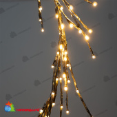Светодиодная Ветвь 0,5м Тепло-Белая 24В, 52 LED, провод Черный ПВХ, IP54, Комплект 3шт 04-5432