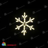 Снежинка светодиодная без мерцания, 52 см, 80 LED, теплый белый. 11-2154