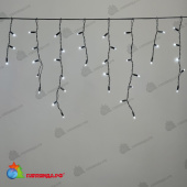 Гирлянда Бахрома 3,1 x 0,5 м Белая 220В, 120 LED, провод Черный Каучук 2,3мм, IP65 04-5316