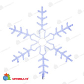 Светодиодная фигура из дюралайта Большая снежинка 95x95см Синий 14-2486