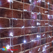 Гирлянда светодиодная Занавес 2х6м 768 Led Холодный Белый прозрачный пвх IP65 эффект мерцания 230В 14-2073