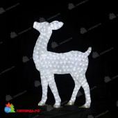 Cветодиодная фигура "Олениха благородная белая", 100x60см, 1800 LED, 108Вт. 19-1030