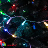 Гирлянда светодиодная Нить 10м 100 Led RGB прозрачный пвх IP65 свечение с динамикой 230В соединяется 14-2218