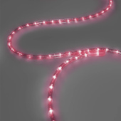 Светодиодный дюралайт LED, 2-х проводной, розовый, без мерцания, кратность резки 0,5 метра, диаметр 13 мм, 24В, 100 м. G16-1192