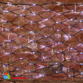 Гирлянда светодиодная Сеть 2х0,7м 176 Led Холодный Белый черный пвх IP65 свечение с динамикой 230В контроллер в комплекте 14-2187