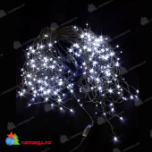 Гирлянда Бахрома 12x0,6м., 408 LED, Холодный Белый, с мерцанием, черный провод (ПВХ). 03-4112