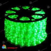 Светодиодный дюралайт LED, 3-х проводной, зеленый, кратность резки 2 метр, диаметр 10.5 мм. 03-3864