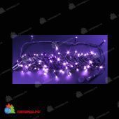Гирлянда Нить, 10м., 100 LED, Фиолетовый, без мерцания, черный провод (пвх). 07-3738