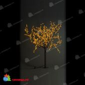 Светодиодное дерево Вишня высота 1.9 м., диаметр 1.5 м., 972 LED, без мерцания, желтый. 11-1004