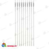 Гирлянда Тающие сосульки комплект 10 шт. х 100см, шаг 100см, 960 Led Теплый Белый, белый каучук, IP65, 24В, соединяется 14-2396