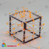 Гирлянда Нить с Колпачком 10м Оранжевая 24В, 100 LED, провод Прозрачный ПВХ, IP65 04-5384