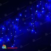 Гирлянда Бахрома, 5х0.7м., 250 LED, синий, без мерцания, черный резиновый провод (Каучук), с защитным колпачком. 05-577
