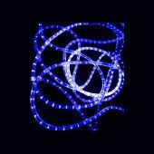 Светодиодный дюралайт LED, 2-х проводной, синий, без мерцания, кратность резки 0,5 метр, диаметр 13 мм, 24В, 100 м. 07-3257