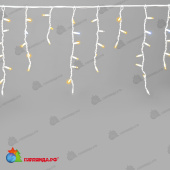Гирлянда Бахрома 3,1 x 0,5 м Желтая с Мерцанием Белого Диода 220В, 120 LED, провод Белый Каучук, IP65 04-5320