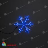 Снежинка светодиодная с мерцанием, 52 см, 80 LED, синий. 11-2153