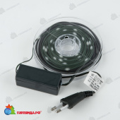 Гирлянда светодиодная "Полоса", 10м. 100 LED. Белый свет. Провод зеленый. 10-3616