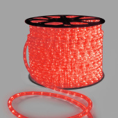 Светодиодный дюралайт LED, 2-х проводной, красный, без мерцания, кратность резки 1 метр, диаметр 13 мм, 220В, 100 м. G16-1183