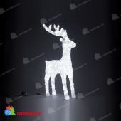 Акриловая светодиодная фигура «Олень» 160x83x77 см, холодный белый. 11-1247