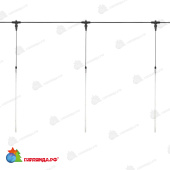 Гирлянда Тающие сосульки комплект 10 шт. х 50см, шаг 100см, 600 Led Теплый Белый, черный каучук, IP67, 24В, соединяется 14-2401