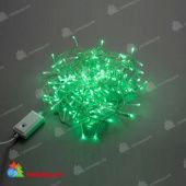 Гирлянда Нить, 20м., 200 LED, зеленый, без мерцания, прозрачный ПВХ провод (Без колпачка). 11-1456