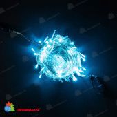 Гирлянда Нить 20 м., 200 LED, небесно-голубой, с возможностью динамики, прозрачный провод (силикон), 24В. 04-3413