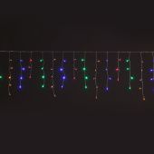 Гирлянда Бахрома, 3,2х0.9м., 168 LED, мульти, без мерцания, черный резиновый провод (Каучук), с защитным колпачком, 220В. 04-3169