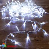 Гирлянда светодиодная Кластер 10м 200 Led Холодный Белый прозрачный пвх IP65 постоянное свечение 230В 14-2356