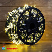 Гирлянда Led Клип-лайт 12V, черный пвх, 150 мм, цвет диодов Теплый Белый, Flashing (Белый) 14-2392