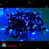 Гирлянда Нить, 20м., 192 LED, синий, без мерцания, черный резиновый провод (Каучук). 11-1729