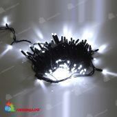 Гирлянда Нить, 20м., 200 LED, холодный белый, без мерцания, черный резиновый провод (Каучук), с защитным колпачком. 11-1750