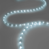 Светодиодный дюралайт LED, 2-х проводной, холодный белый, без мерцания, кратность резки 0,5 метра, диаметр 13 мм, 24В, 100 м. 16-1186