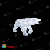 Cветодиодная фигура "Белый медведь", 70x125см, 1416 LED, 85 Вт. 19-1035