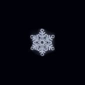 Снежинка из дюралайта без мерцания. Диаметр 70 см, 220 В, Теплый Белый. 07-3235