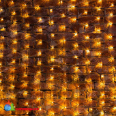 Гирлянда светодиодная Сеть 2х1,5м 288 Led Теплый Белый черный пвх IP65 свечение с динамикой блок в комплекте 14-2197