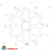 Светодиодная фигура из гибкого неона Снежинка 60x60см Холодный Белый 14-2479