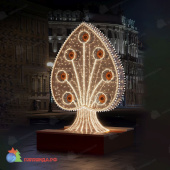 Светодиодная конструкция Дерево "Яблонька" (1,85x1,7x2,95), 300 Вт 07-5403
