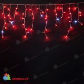 Гирлянда Бахрома, 4,9х0.5 м., 240 LED, красный, с мерцанием, прозрачный ПВХ провод (Без колпачка), 220В. 04-3246