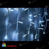 Гирлянда Бахрома 4.8х0.6 м., 160 LED, холодный белый, с мерцанием, белый резиновый провод (Каучук), с защитным колпачком. 11-1977