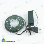 Гирлянда светодиодная "Полоса", 10м. 100 LED. Разноцветный свет. Провод зеленый. 10-3614