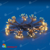 Гирлянда светодиодная «Звезда», 2,5м. 200 LED. Теплый белый свет. Провод прозрачный. 10-3611