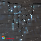 Бахрома 3x0.9 м, 144 LED, Холодный Белый, с мерцанием, черный провод (ПВХ). 17-1101