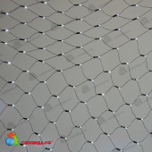 Светодиодная Сеть с Колпачком 2 x 3 м Белая 220В, 384 LED, провод Черный ПВХ, IP65 04-5404