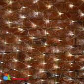 Гирлянда светодиодная Сеть 2х1,5м 288 Led Холодный Белый прозрачный пвх IP65 свечение с динамикой 230В блок в комплекте 14-2190