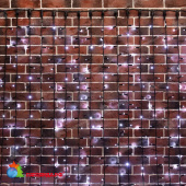 Гирлянда Светодиодный Дождь 2х6м 1500 Led Холодный Белый черный каучук IP67 постоянное свечение  230В шнур питания в комплекте 14-2093