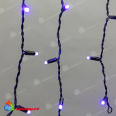 Бахрома 3x0.9 м, 144 LED, Синий, без мерцания, черный провод (ПВХ). 17-1106