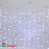 Гирлянда светодиодная Занавес 2х1,5м 300 Led Холодный Белый пвх IP65 постоянное свечение 230В 14-2019