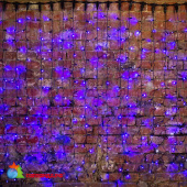 Гирлянда светодиодная Занавес 2х3м 760 Led Синий черный пвх IP54 постоянное свечение 230В блок в комплекте 14-2065