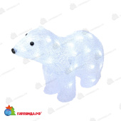 Светодиодная фигура «Белый медведь-4», 40 LED, 31x15x25 см. 10-3705.